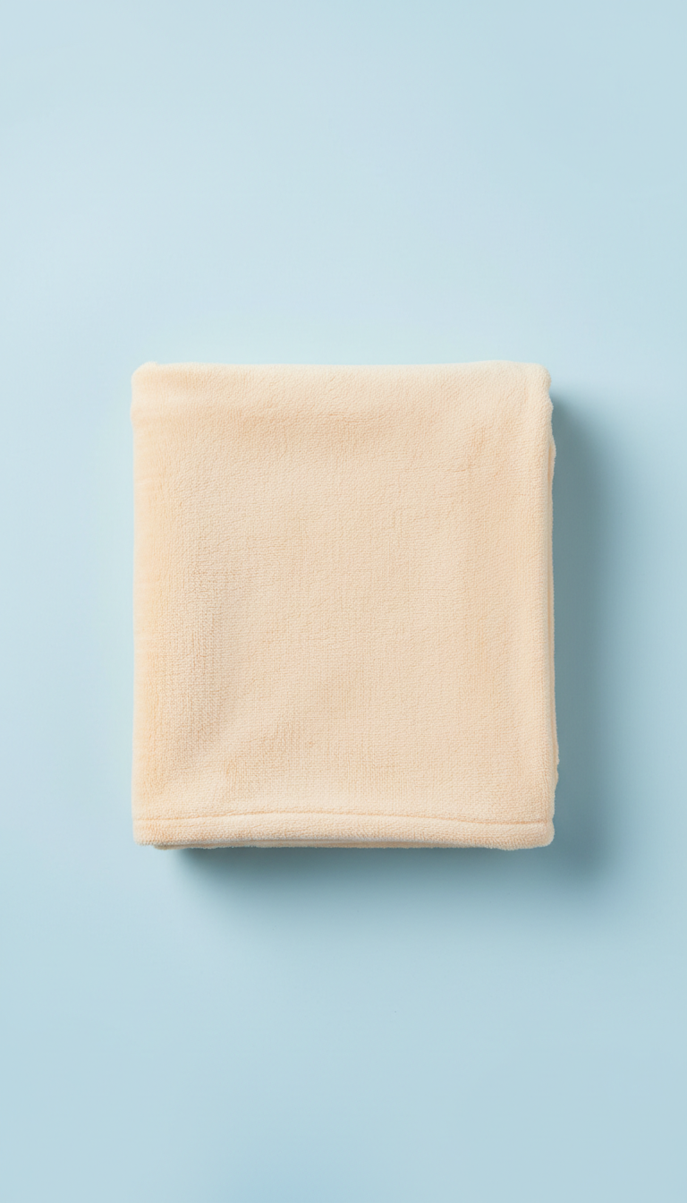Peachy Cream cozy cotton toddler blanket